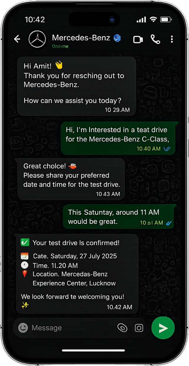 Intuty WhatsApp conversation demo